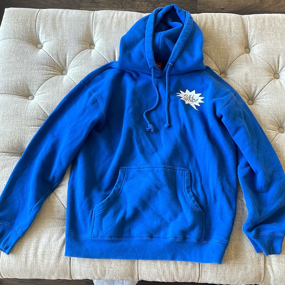 Full Send Hoodie size‎ medium Blue